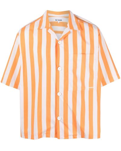 Sunnei ストライプ ショートスリーブシャツ - オレンジ