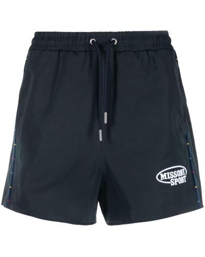 Missoni Shorts mit Logo-Stickerei - Blau