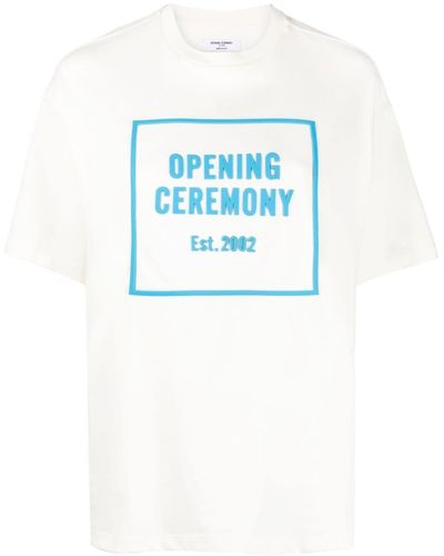 Opening Ceremony T-Shirt mit Logo-Print - Blau