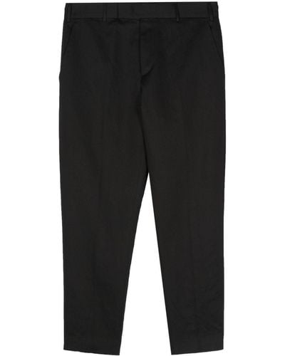 PT Torino Cotton-blend Tailored Trousers - Black