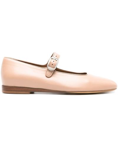 Le Monde Beryl Mary Jane Leather Ballerina Shoes - Pink