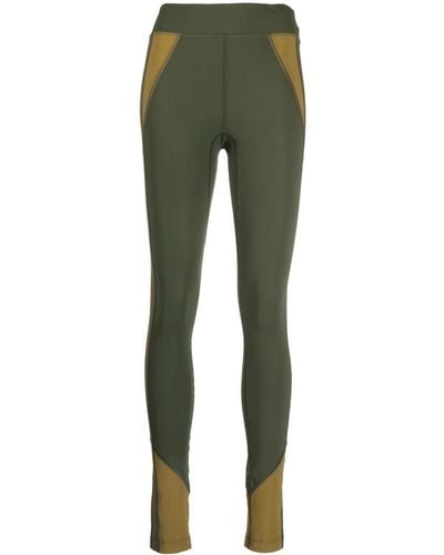 Isabel Marant Tiso Colour-block leggings - Green