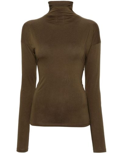 Lemaire High-neck Jersey Pullover - Green