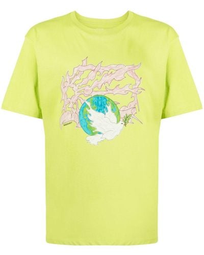 Rassvet (PACCBET) T-Shirt mit grafischem Print - Gelb