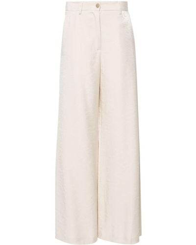 Liu Jo High-shine Wide-leg Trousers - White