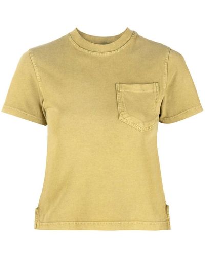 Aspesi Distressed Crewneck T-shirt - Yellow