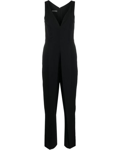 Emporio Armani Mouwloze Jumpsuit - Zwart