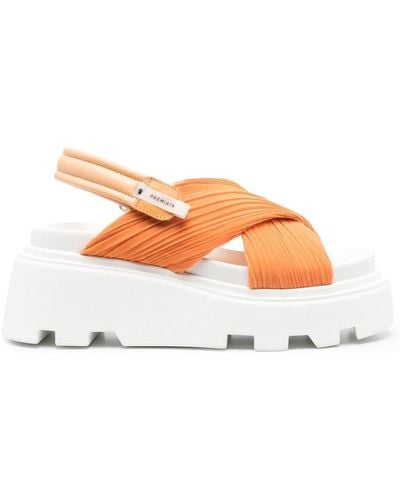 Premiata Side Touch-strap Fastening Sandals - Orange