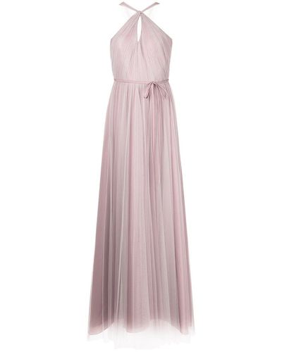 Marchesa Robe longue à dos-nu - Violet