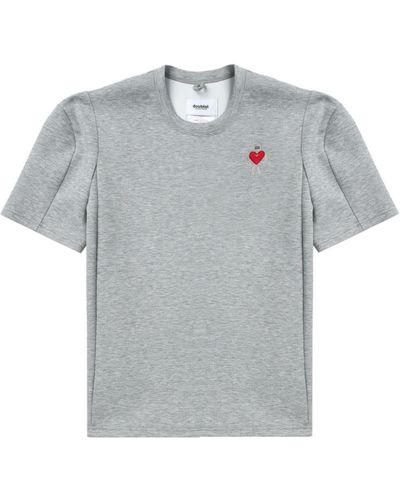 Doublet Motif-embroidered Jersey T-shirt - Gray