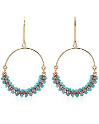 Isabel Marant Cesaria Bead-embellished Earrings - Blue