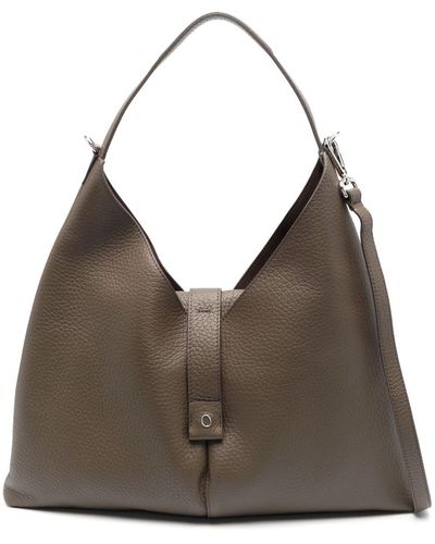 Orciani Vita Soft Leather Shoulder Bag - Brown