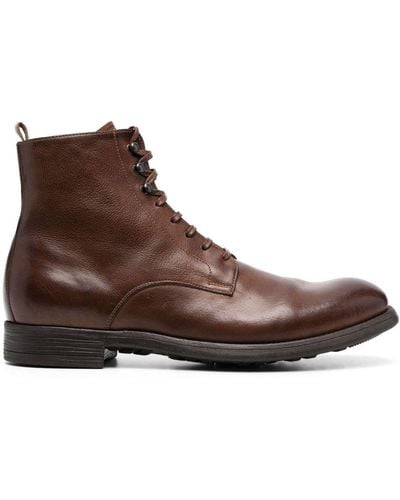 Officine Creative Chronicle Zipped Leather Boots - Brown