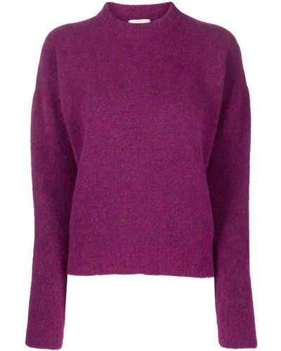 Alysi Crew-neck Long-sleeve Sweater - Purple