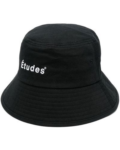 Etudes Studio Sombrero de pescador con logo bordado - Negro