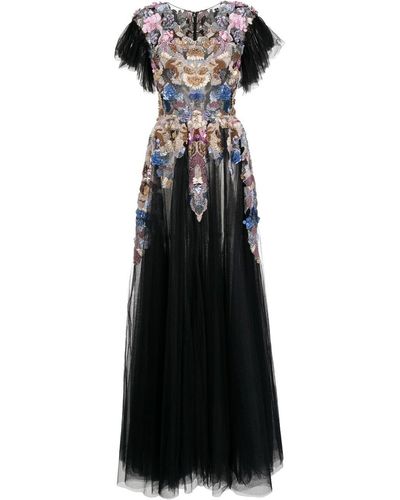 Saiid Kobeisy Bead-embellished Tulle Gown - Black