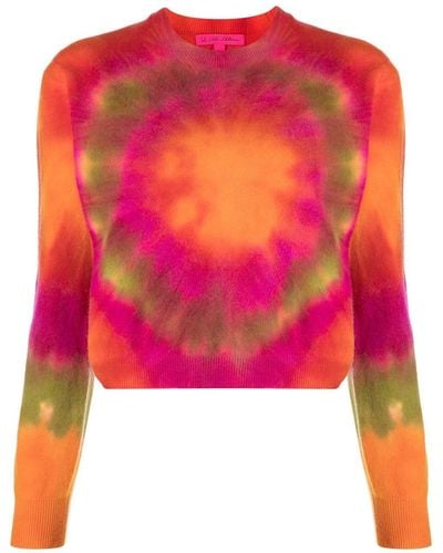 The Elder Statesman Tunnel Tie-dye Sweater - Pink