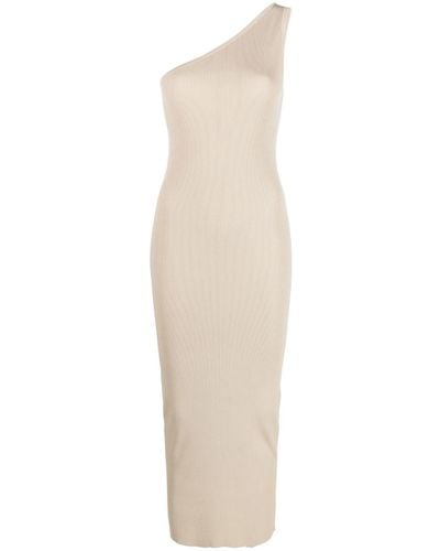 Totême One-shoulder Ribbed-knit Dress - White