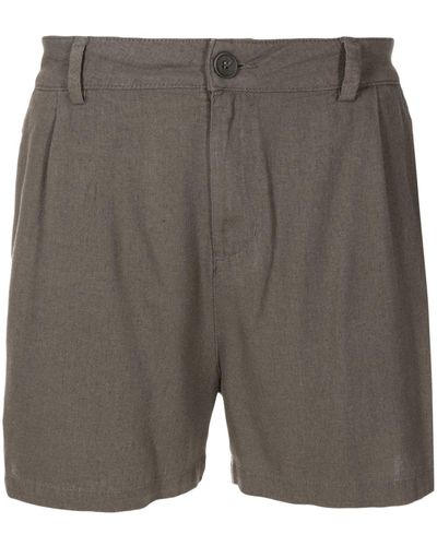 Osklen Tief sitzende Shorts mit Faltendetail - Grau