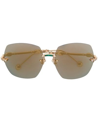 Elie Saab Oversized-Sonnenbrille - Mettallic