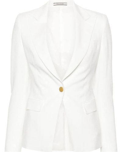 Tagliatore Liz Single-breasted Blazer - White