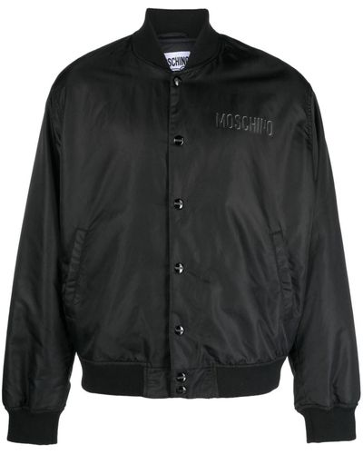 Moschino Logo-print Bomber Jacket - Black