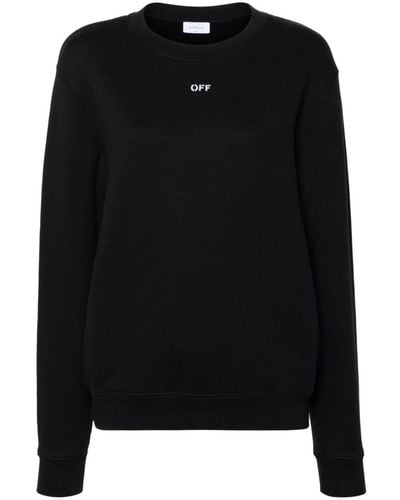 Off-White c/o Virgil Abloh Arrows-embroidered Cotton Sweatshirt - Black