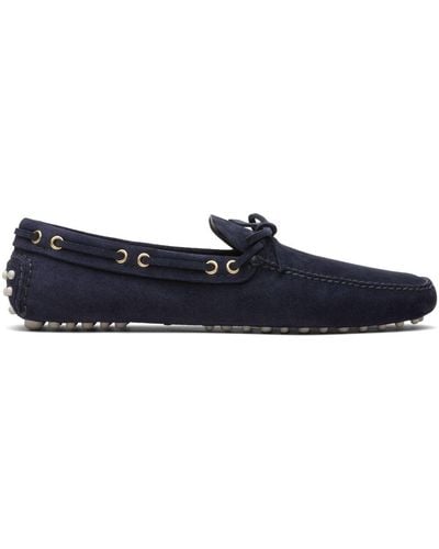 Car Shoe Lux Driving Suede Loafers - Blue