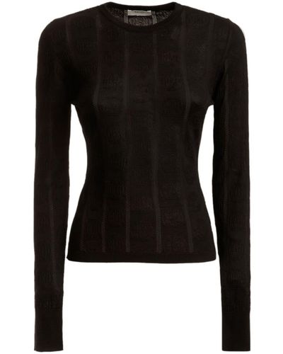 Bally Patterned Intarsia-knit Sweater - Black