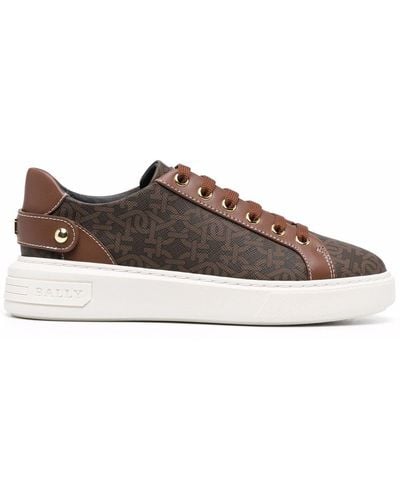 Bally Sneakers con stampa Malya - Marrone