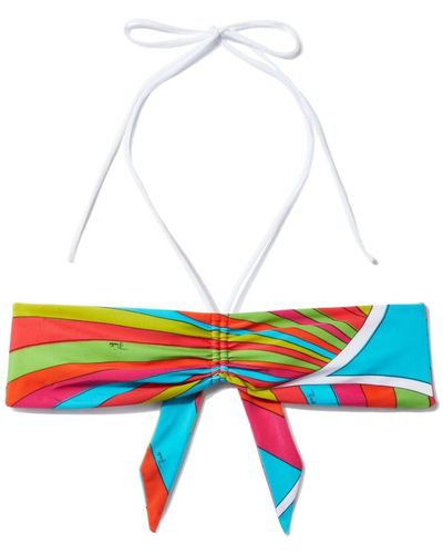 Emilio Pucci Iride-print Bandeau Top - White