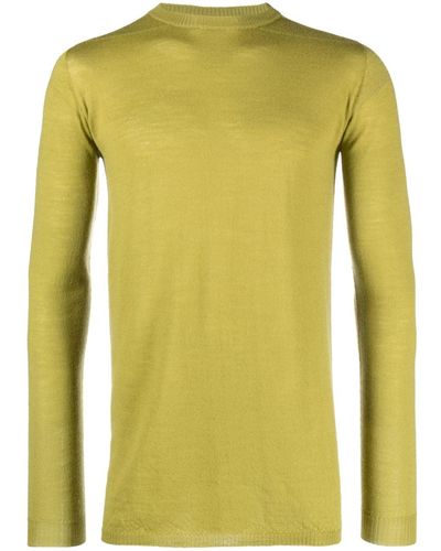 Rick Owens Round-neck Wool Sweater - Yellow