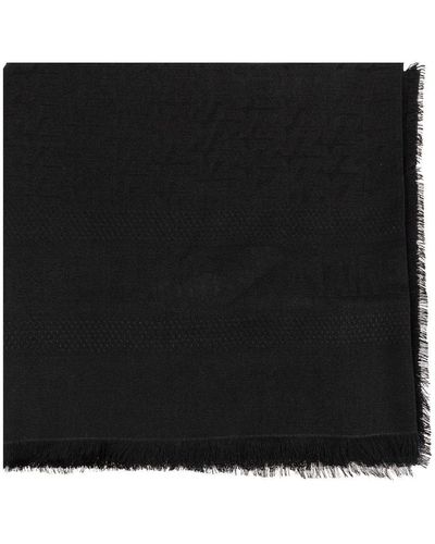 Zadig & Voltaire Patterned-jacquard frayed scarf - Negro