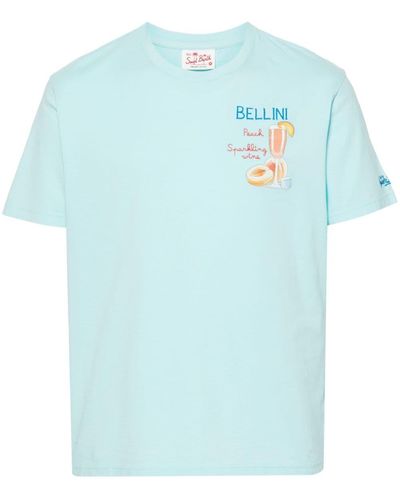 Mc2 Saint Barth T-shirt Met Borduurwerk - Blauw