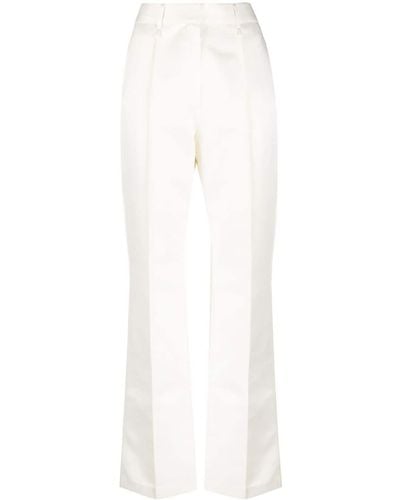 ROTATE BIRGER CHRISTENSEN Recycled Polyester High-waisted Trousers - White