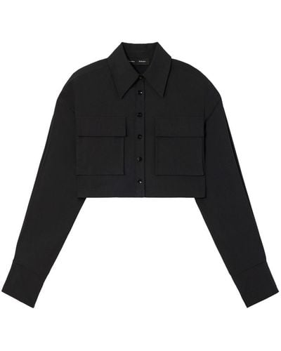 Proenza Schouler Two-pocket Cropped Shirt - Black
