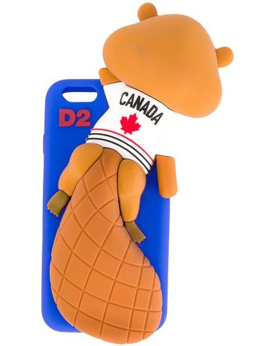 DSquared² Chewing Beaver Iphone 6 Case - Blauw