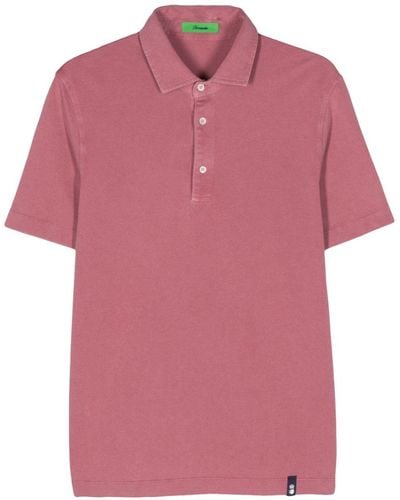 Drumohr Poloshirt aus Pikee - Pink