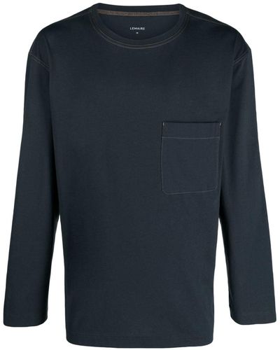 Lemaire Long-sleeve Cotton T-shirt - Blue