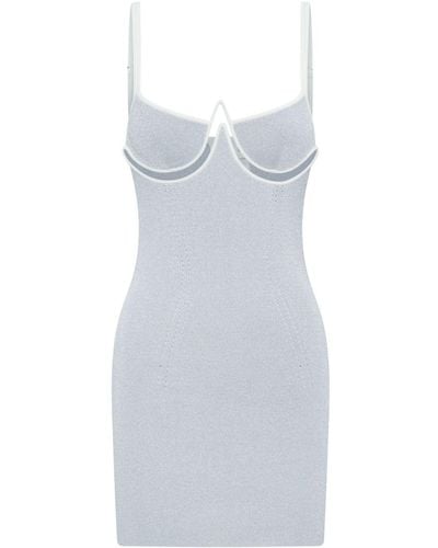 Dion Lee Bustier-style Knitted Minidress - White