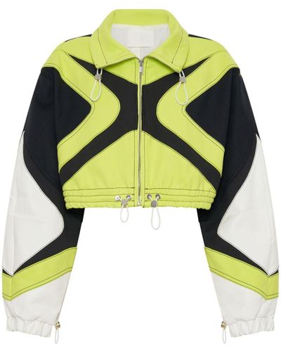 Dion Lee Panelled Zip-up Cropped Jacket - Yellow