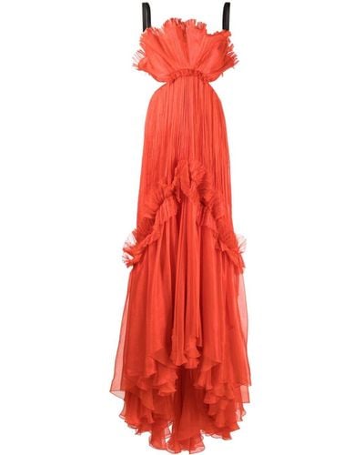 Maria Lucia Hohan Azoray Metallic-silk Maxi Dress - Red