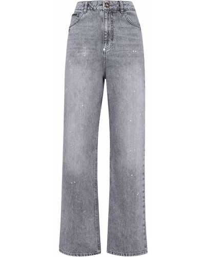 Philipp Plein Loose-Fit-Jeans - Blau