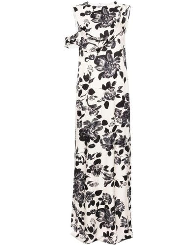 Emilia Wickstead White Drifa Floral-print Maxi Dress - Women's - Polyester/ecovero Viscose (lenzing)/viscose