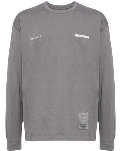 Yohji Yamamoto X Neighborhood Logo-print Cotton T-shirt - Gray