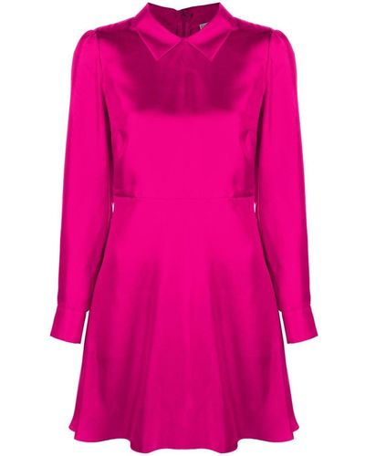 RED Valentino Long-sleeve Silk Minidress - Pink