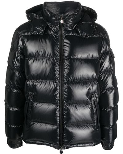 Moncler Maya Zip-up Padded Hooded Jacket - Black