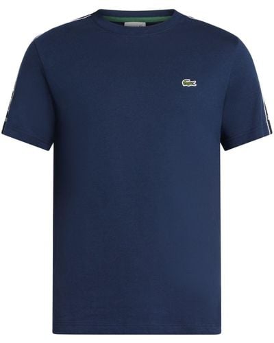 Lacoste Logo-tape Jersey T-shirt - Blue