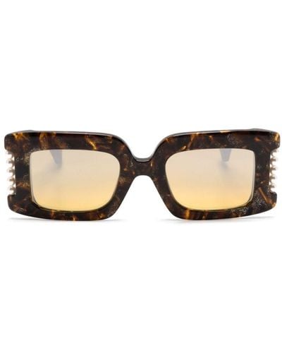 Vivienne Westwood Pearl Detailed Sunglasses - Natural
