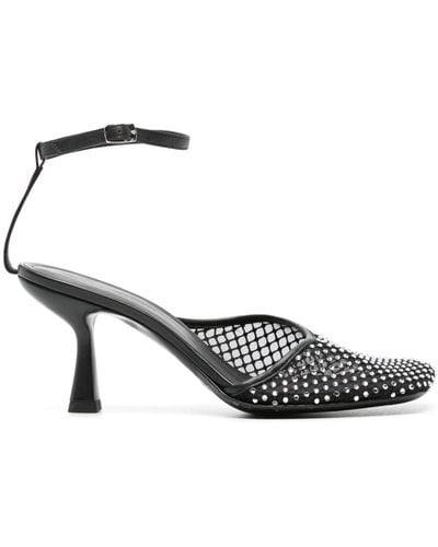Christopher Esber Minette Veil 80mm Mesh Court Shoes - Metallic